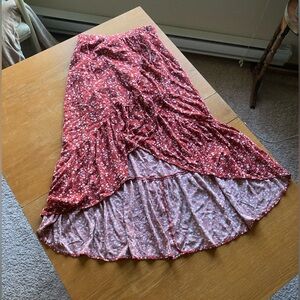 Blue Rain High Low Skirt